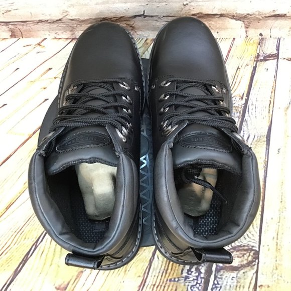 Skechers Mariners Pilot Utility Men's Black Leather High Top Tactical Boots 9.5 - Picture 4 of 8